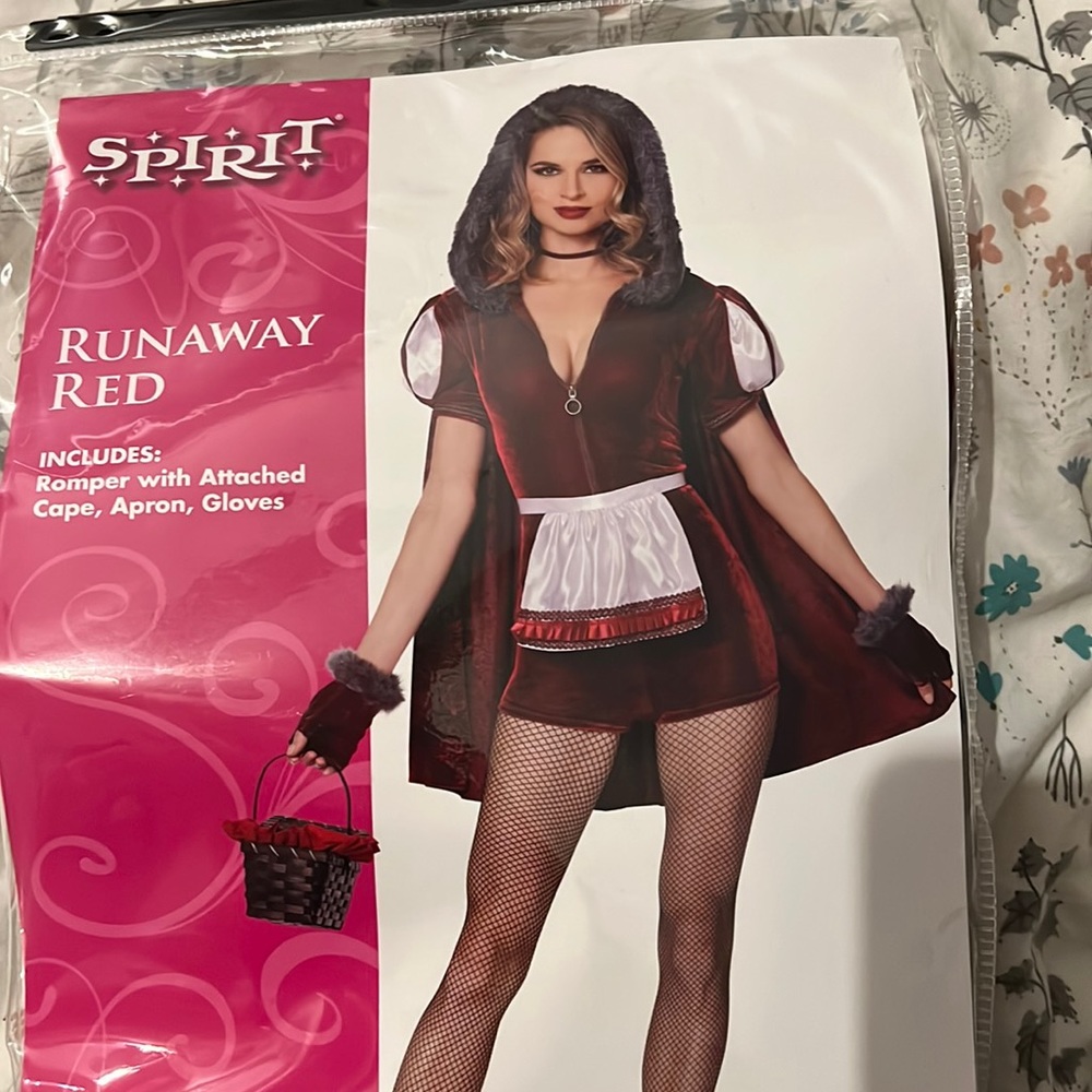 Riding hood costume with basket